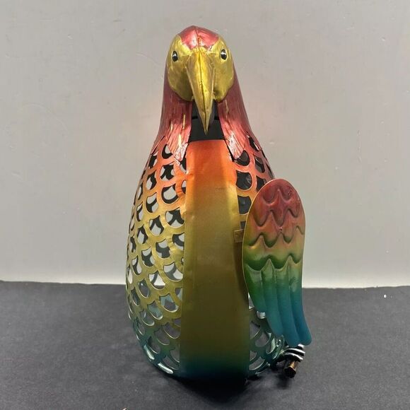 Pink Zebra Metal Parrot Warmer Wax Melt Shade Decor Art 9.5" Tall New In Box - Picture 6 of 10